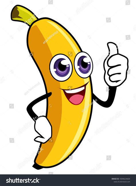 Banana Mascot Cartoon Vector Stock Vector (Royalty Free) 1839624604 ...