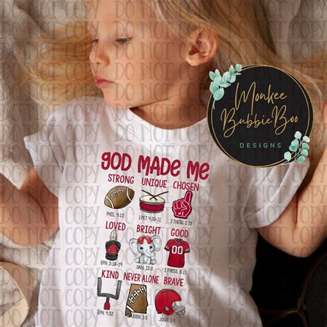 God Made Me PNG Girl Version Cute Football PNG Game Day - Etsy