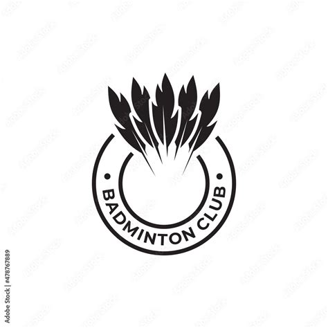 Badminton club emblem logo design Stock Vector | Adobe Stock