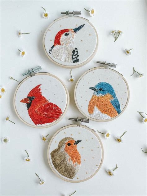 Custom Bird Embroidery Hoops | Birds embroidery designs, Bird ...