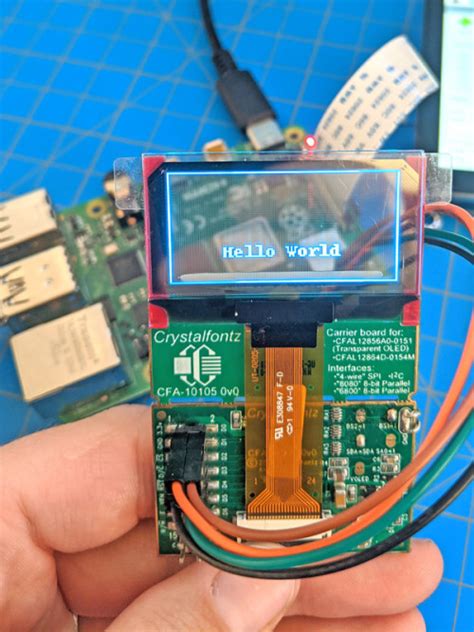 Transparent OLED on Raspberry Pi