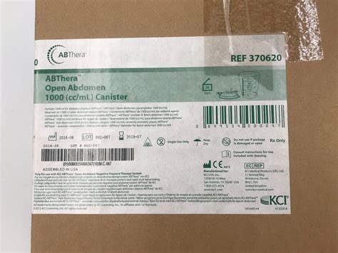 KCI 370620 Abthera 1000mL Open Abdomen Canister (20/Case)(X) - GB TECH USA