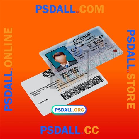 Colorado Driver License PSD Template V1 - psdall.org