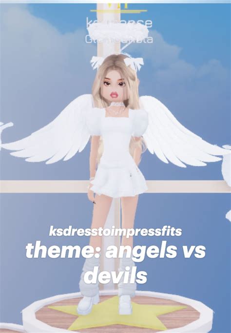 dress to impress fits: angels vs devils in 2024 | Vs angels, Dress to impress, Angel outfit