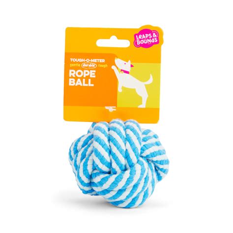 Leaps & Bounds Twisted Rope Ball Dog Toy, X-Small | Petco