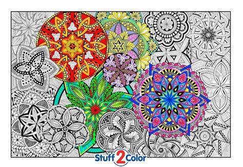 Mandala Madness – Giant Wall Size Coloring Poster - Walmart.com