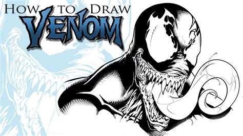 How to Draw and Ink Venom - Step by Step - YouTube