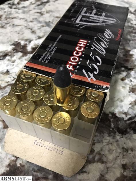 ARMSLIST - For Sale: Fiocchi 455 Webley - 455 Mark II Ammo