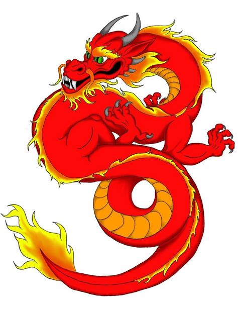 Chinese Dragon - Red | Chinese dragon, Red dragon painting, Red chinese dragon