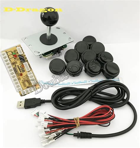 single player PC joystick PCB, USB joystick PCB with wires, USB controls to Jamma arcade games ...