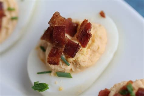 Spicy Deviled Eggs with Bacon | Eat. Be Fit. Explore.