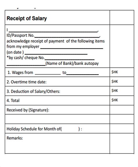 Salary slip format cash salary slip format pdf - xpertbxe