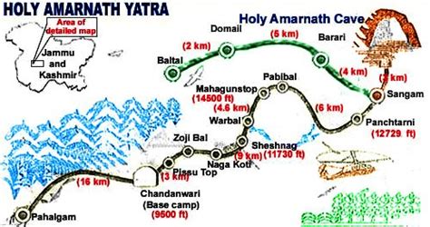 Amarnath Yatra Route Detail | Best Route Amarnath Yatra - Amarnath ...