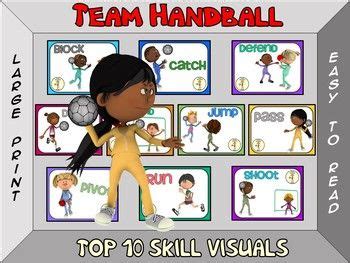 Team Handball- Top 10 Skill Visuals- Simple Large Print Design | Team ...