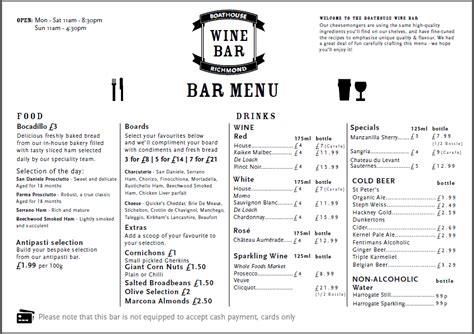 wine bar menu - Google Search | Bar menu, Wine bar, Wine