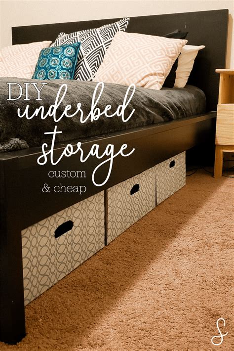 DIY Underbed Storage: Custom and Cheap | Sara Strives Cheap Storage ...