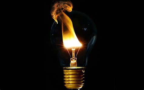 light, Fire, Light, Bulbs, Black, Background Wallpapers HD / Desktop ...