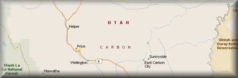 Carbon County, Utah Map