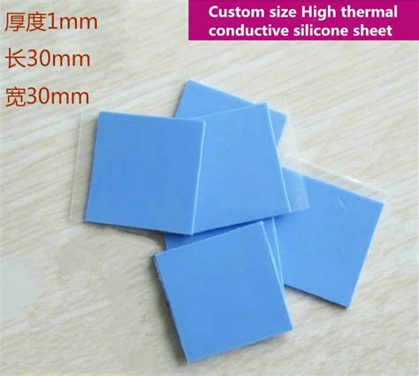 6PCS High thermal conductive silicone sheet notebook PC CPU Card heat sink Solid silicone pad 30 ...