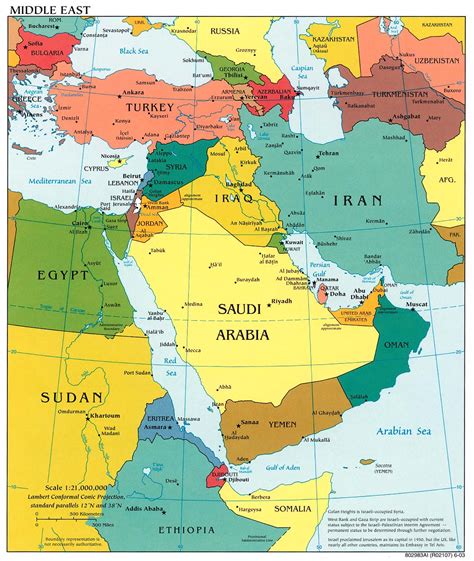 Map of the Middle East, Bible Atlas Online