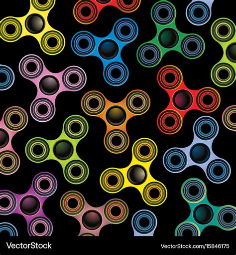 Fidget spinner focus toy colorful background Vector Image