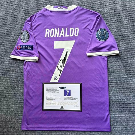 Cristiano Ronaldo SIGNED Real Madrid UCL Final 2017 Purple - Etsy Australia