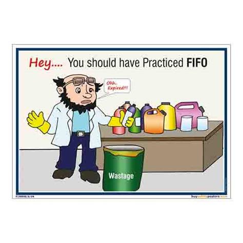 buysafetyposters.com - Practice FIFO Poster In English Vinyl Sun Board (A4, 12 inch X 8 inch ...