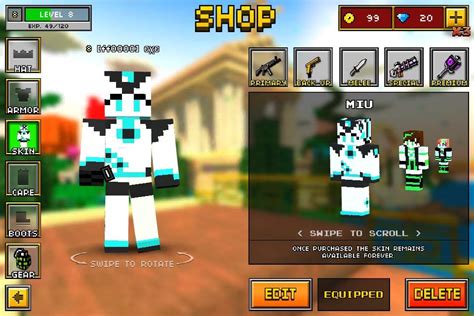 Pixel Gun 3D Custom Skins: Deadbine Master and Miu | Minecraft Amino