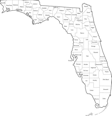 Florida Counties Map Printable - Printable Word Searches