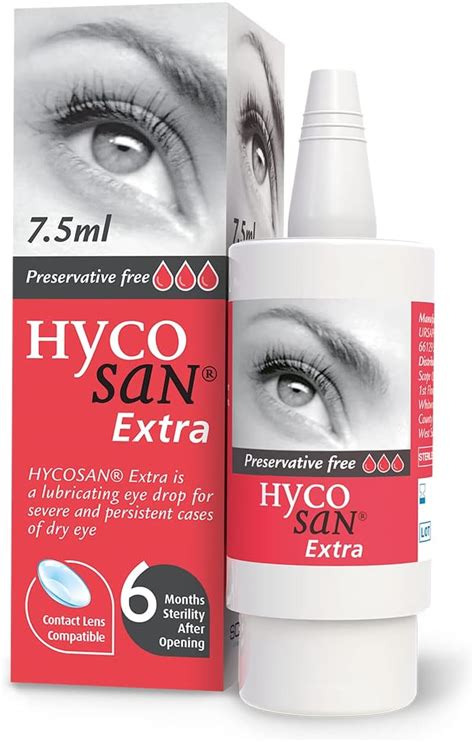 Hycosan Extra - Preservative Free Eye Drops - Sodium Hyaluronate 0.2% ...