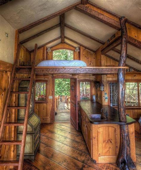 A Fairytale Treehouse | Small log cabin, Tiny house design, Small cabin designs