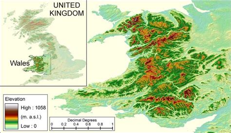 Relief Map Of Wales