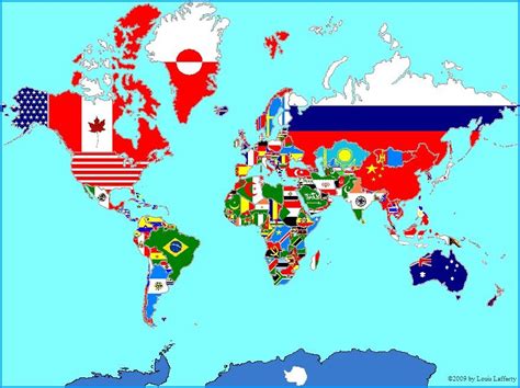 World Flag Map Bandeiras Do Mundo Mapa Mundi Geografia 14256 | The Best ...