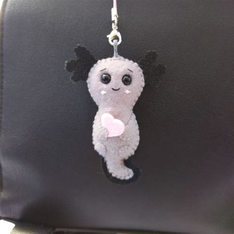 Axolotl keychain, Baby axolotl plush, Cute phone charm, Keyc - Inspire Uplift