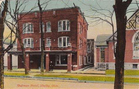 Sherman Hotel Shelby Ohio OH 1928 | Ohio, Shelby, Postcard