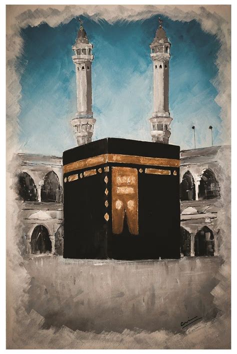 Islamic Printable Art of Kaaba Painting Mecca makkah Islamic Wall Art ...