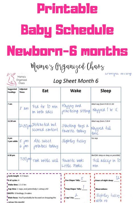 Babywise Schedule Newborn 3-4 Months - Mama's Organized Chaos