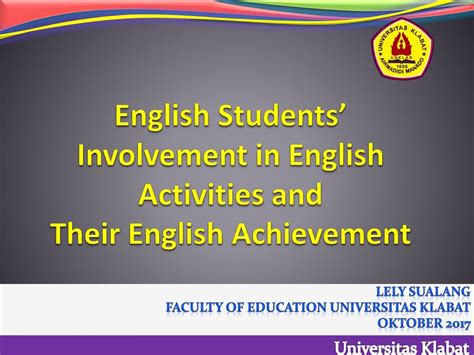 LeLY SUALANG Faculty of education universitas klabat Oktober ppt download