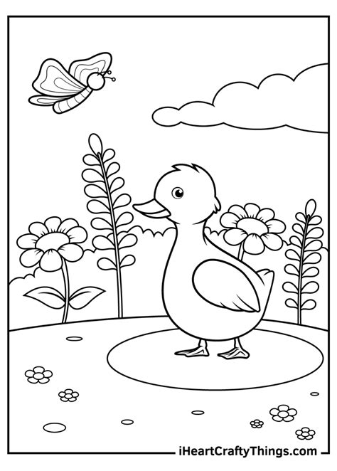 Duck Coloring Pages | Coloring pages, Owl coloring pages, Spring ...