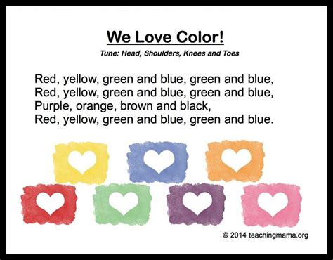 10 Preschool Songs About Colors | Color songs, Preschool songs, Classroom songs