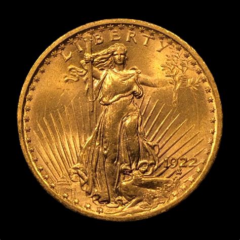 1922 $20 Saint-Gaudens Double Eagle Gold Coin | Pristine Auction