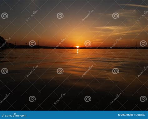 Sunset by the Sea Rewa Poland Stock Photo - Image of horizon, reflection: 289781386