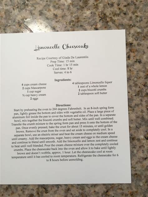 Limoncello Cheesecake Recipe by Giada