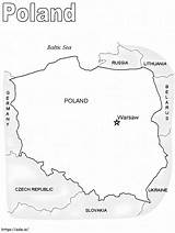 Poland Map coloring Page sketch template