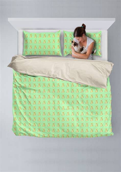 Bunny Rabbits Design 1 Bedding Set With Duvet Cover and 2 - Etsy