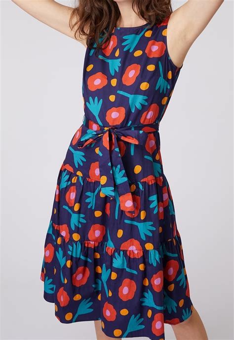 Princess Highway Navy Poppy Print Dress | Dangerfield.online | ASOS Marketplace | Poppy print ...