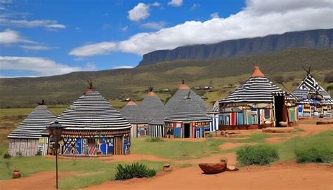 Premium AI Image | Ndebele Village South Africa