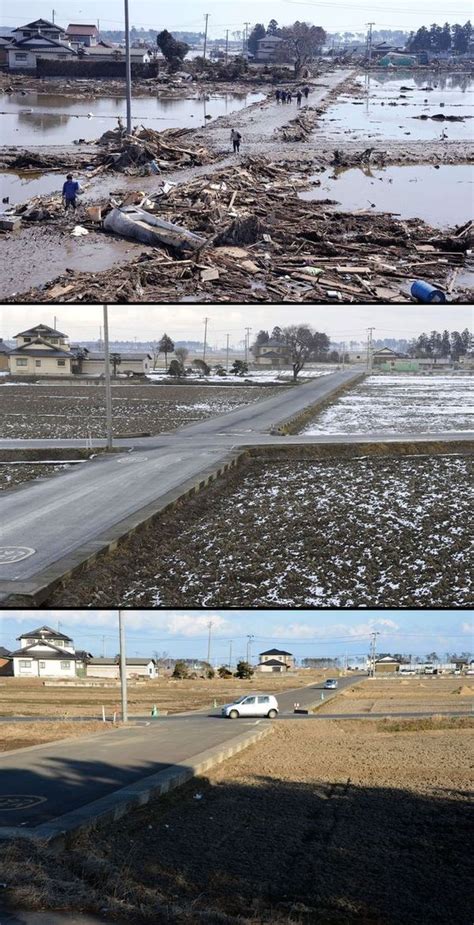 Before And After Pictures of Japan’s Tsunami Cleanup Progress 2011