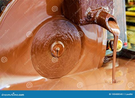 Liquid chocolate stock photo. Image of mixing, delicious - 100488540