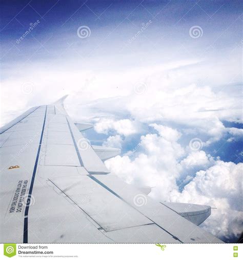 First flight stock image. Image of flight, blue, cloud - 78797737